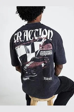 River Island Oversized Monaco Motorcross Back Print T-Shirt