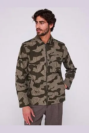 Belstaff Drome Camo Zip Thru Overshirt