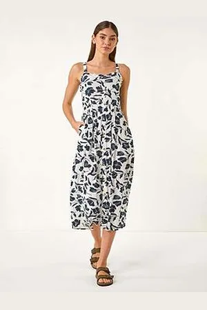 Roman Floral Print Midi Sundress