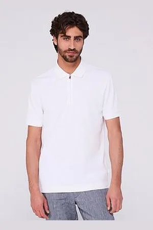 HUGO BOSS H-Paras 120 Regular Fit 1/4 Zip Polo Shirt