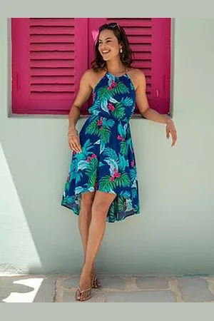 Pour Moi Gold Chain High Neck Beach Dress