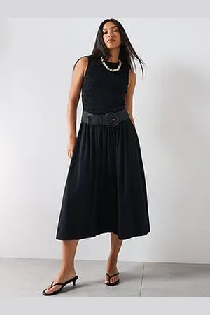 MANGO Flared Dress With Gathered Body