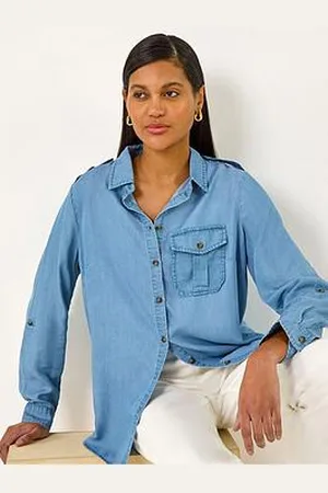 Roman Denim Button Through Shirt