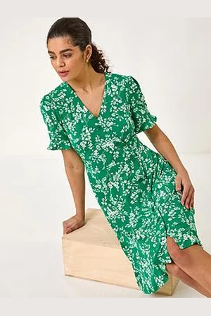 Roman Ditsy Floral Side Button Dress