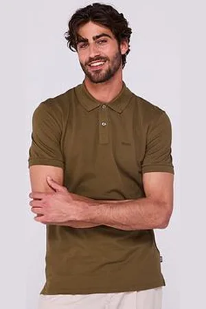 HUGO BOSS Pallas Regular Cotton Pique Polo Shirt - Green