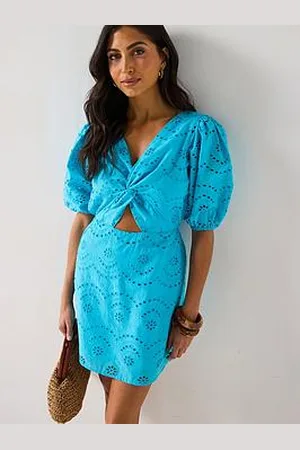 Very Broderie Twist Front Mini
