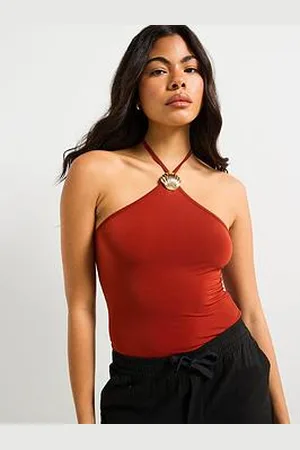 Very Shell Detail Halter Neck Top