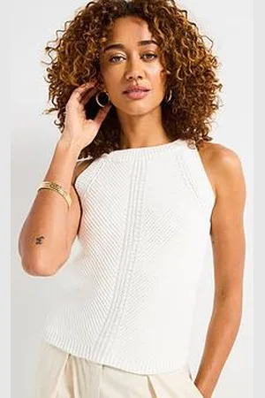 Barbour Dakota Sleeveless Knitted Jumper - Cream