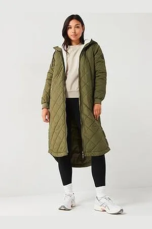 ONLY Quilted Padded Faux Fur Hooded Coat