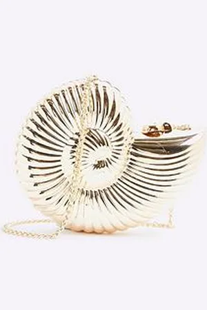 River Island Shell Metal Clutch Bag