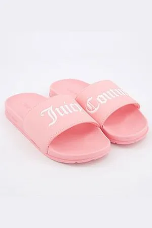 Juicy Couture Collegiate Embossed Pu Slider Sandal