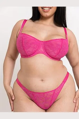 Curvy Kate All Night Lace Scooped Multiway Balcony Bra - Hot / Blush
