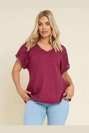 Yours Curve Bubble Hem Crochet Top