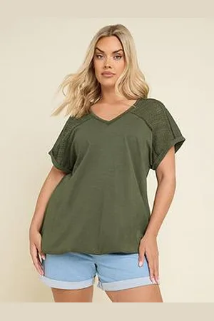 Yours Curve Bubble Hem Crochet Top