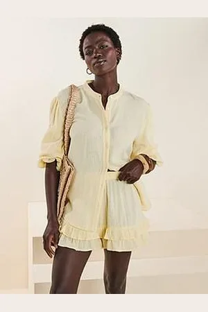 Very Crinkle Frill Hem Beach Short