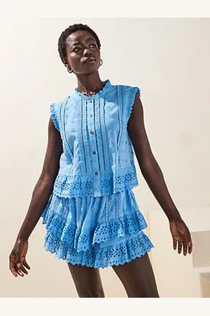 River Island Broderie Trim Blouse