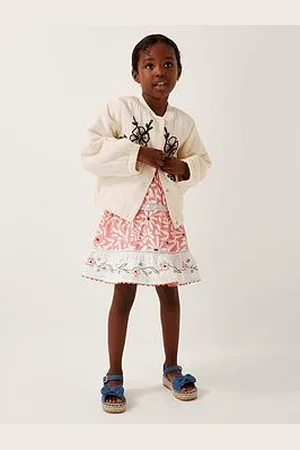 Monsoon Girls Cornelli Embroidered Woven Bomber Jacket