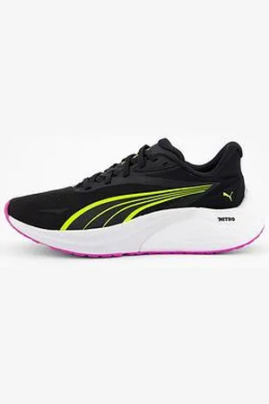 PUMA Womens Running Electrify Nitro 4 Trainers - Black/Yellow Alert