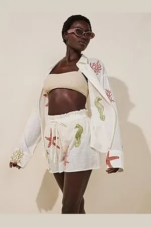 Very Sea Embroidered Co Ord Beach Short