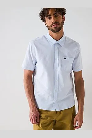 Lacoste Regular Fit Short Sleeve Stripe Oxford Shirt