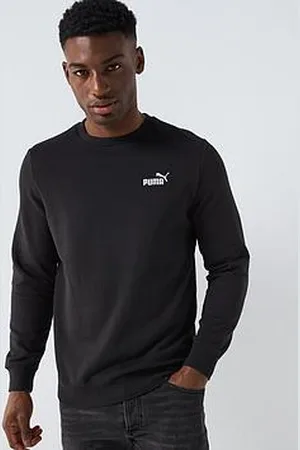 PUMA Mens Essential Small No 1 Logo Crew - Black