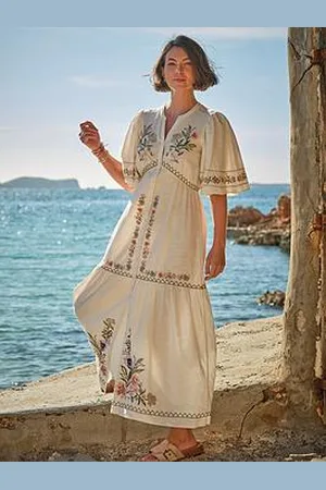 Fat Face Paige Embroidered Dress