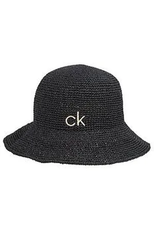 Calvin Klein Wide Brim Straw Bucket Hat