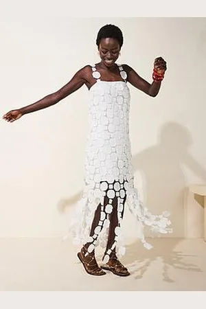 River Island Crochet Fringe Occasion Midi Dress