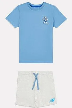 New Balance Kids Sneaker Guy Ringer Tee And Short Set - Sky Blue