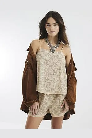 River Island Sleeveless Embellished Cami Top