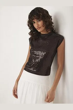 mint&berry Sequin Sleeveless Top