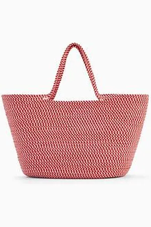 Pieces® Kirstine Cotton Basket Bag - Grenadine Rose