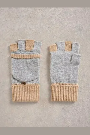 White Stuff Poppy Knitted Flip Mitt