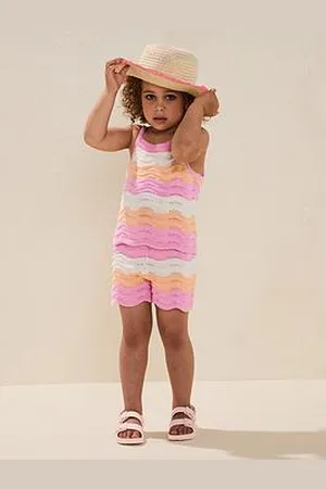 Very Girls Knitted Vest And Short Set