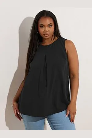 Yours Curve Lace Insert Scallop Vest Top