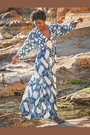 Fat Face Noelle Water Leaf Dress