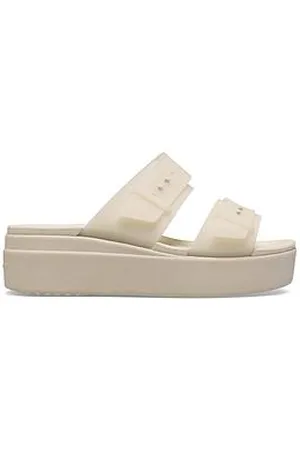 Crocs Brooklyn Buckle Frosted Low Wedge