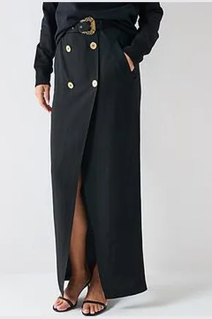 VERSACE Versace Buckle Trench Pencil Skirt