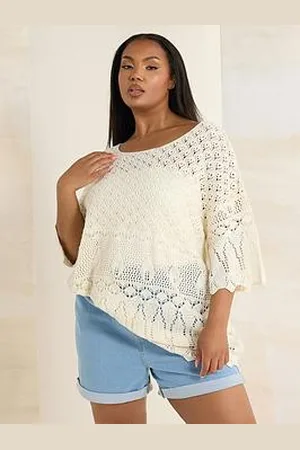 Yours Curve Crochet Panel Tunic
