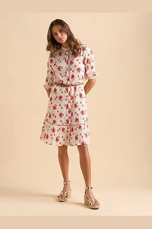 Brakeburn Fan Floral Knee Length Dress