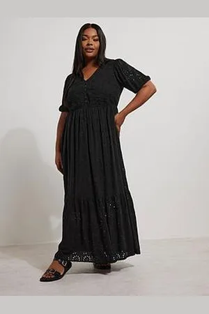 Yours Curve Broderie Tea Dress