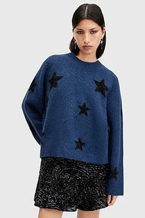 AllSaints Starlet Brushed Jacquard Print Jumper