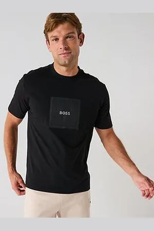 HUGO BOSS Tee Logo Ribbed Neck Regular Fit T-Shirt