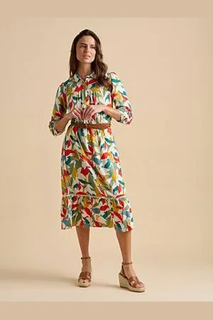 Brakeburn Falling Leaves Midi Dress