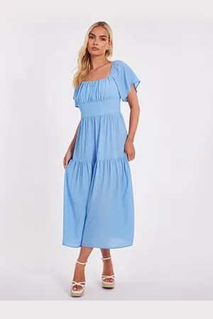 Quiz Short Sleeve Midaxi Dress