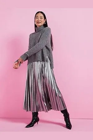 AllSaints Spark 2 In 1 Dress - Silver