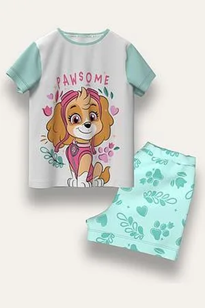 Brand Threads Paw Patrol Girls Short Pyjama Set