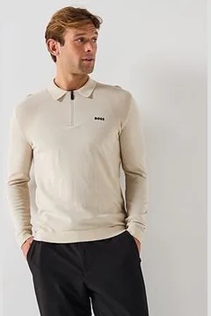 HUGO BOSS Momentum Lite 1/4 Zip Cotton Knitted Jumper