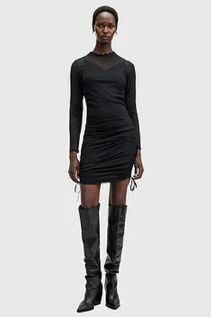 AllSaints Adara Polka Dot Tulle Mini Dress