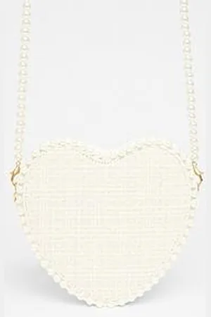 Quiz Pearl Heart Cross Body Bag